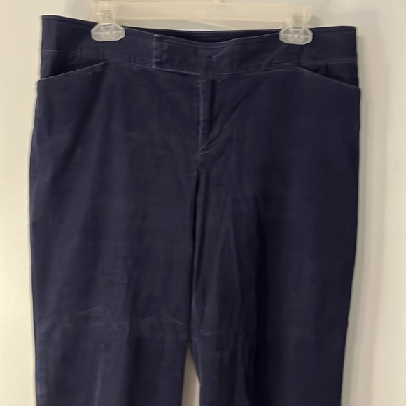 Lily Pulitzer Blue Corduroy Cropped Wide Leg Size 14 - Picture 2 of 9